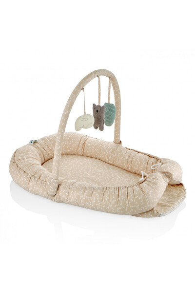 Evelise Salteluta BabyNest cu bara jucarii Between parents (Culoare: Somon)