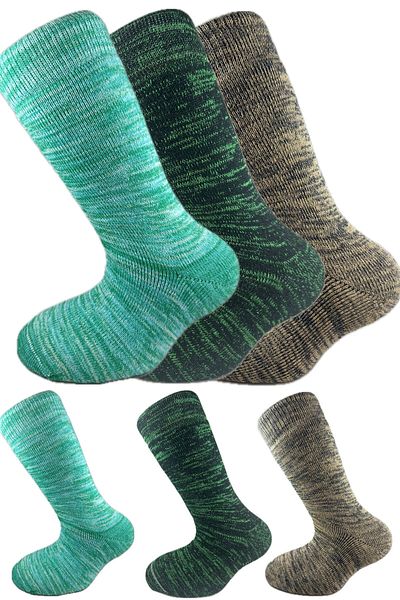 SİHİRLİ AYAKLAR Colorful 3 Pairs Thermal Unisex Men's and Women's Socks - Thick and Warm Heat Sink 38-42