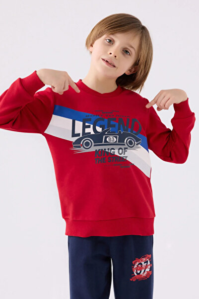 Rolypoly Red Boy's Tracksuit Set