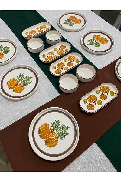 MTD SERAMİK Luxury Breakfast Set 14 Items for 6