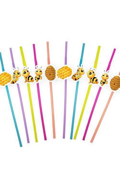 Parti Dükkanım Bee Themed Artistic Pipette 10 Pieces