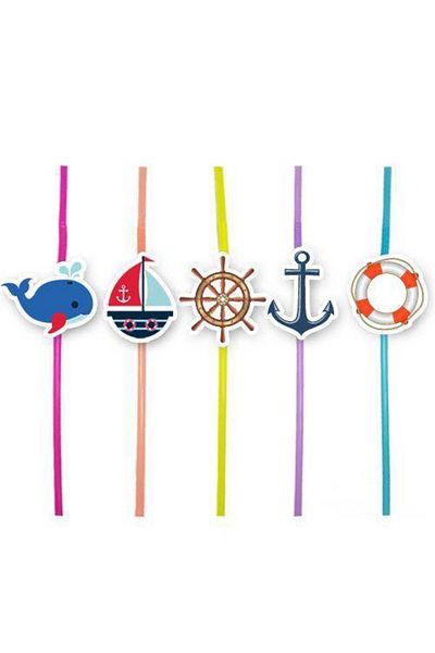 Parti Dükkanım Sailor Themed Artistic Pipette 10 Pieces