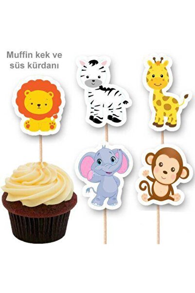 Parti Dükkanım أعواد أسنان على شكل سفاري 10 قطع