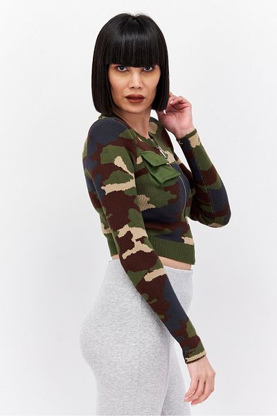 adidas كارديجان رياضي نسائي بأكمام طويلة من Originals x Ivy Park، متعدد الألوان