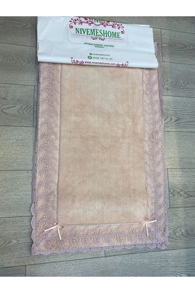 NİVEMESHOME Set de toaletă din 2 piese din dantelă roz Maco