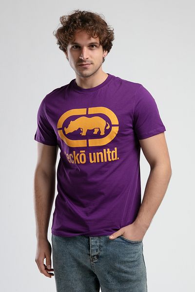 ECKO UNLTD Marc Purple Crew Neck Printed Standard Fit Men's Tshirt