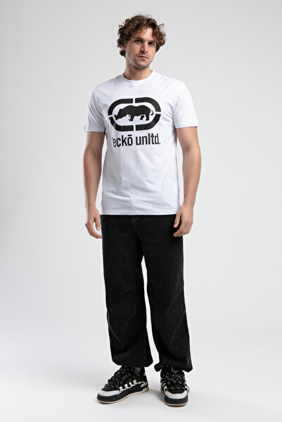 ECKO UNLTD Marc White_S Crew Neck Printed Standard Fit Men's Tshirt