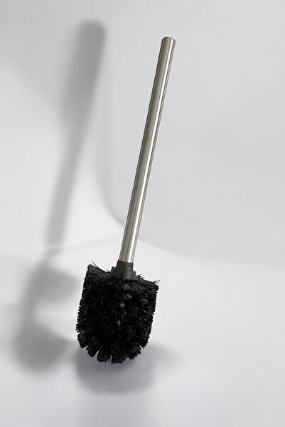 Dore Voir فرشاة تواليت احتياطية من الفولاذ المقاوم للصدأ والتشويه - الطول 36 سم باللون الأسود