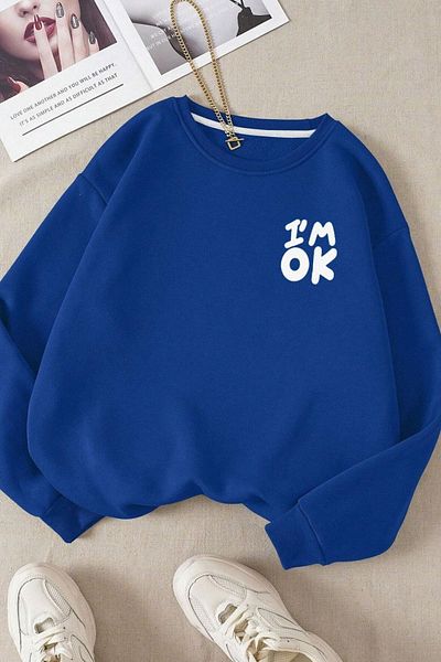 Moda Glo Βαμβακερό φούτερ με λαιμόκοψη Unisex