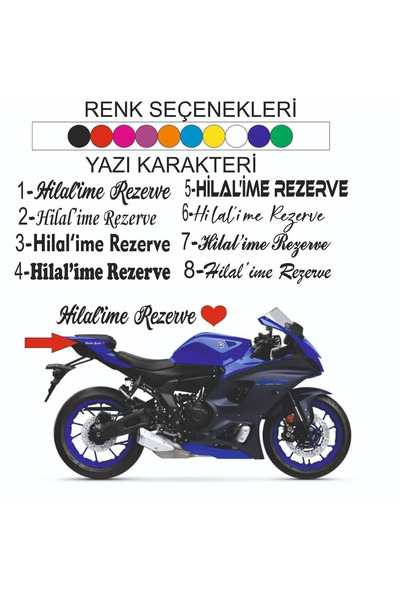 Kurt Reklam Dünyası KAMPANYA 2 ADET  Rezerve Yazısı  2 ADET REZERVE YAZISI MOTOR-ARABA İÇİN