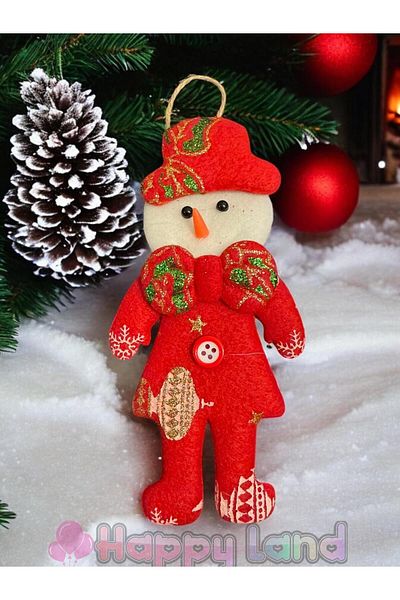Happyland Christmas Tree Ornament Snowman Plush Model Hangings Ornament 17cm Christmas Decor
