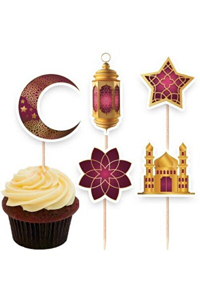 Parti Dükkanım Ramazan Şekilli Kürdan Bordo 10 Adet