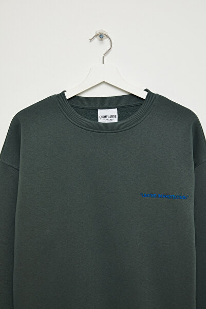 GRIMELANGE Cormac Men's 100% Organic Cotton Set of 2 Dark Green Tracksuit Set