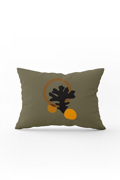 Cango Home Green Brown Modern Style Leaf Patterned Digital Printed Throw Pillow Pillow Case Cgh676-3550 Pair