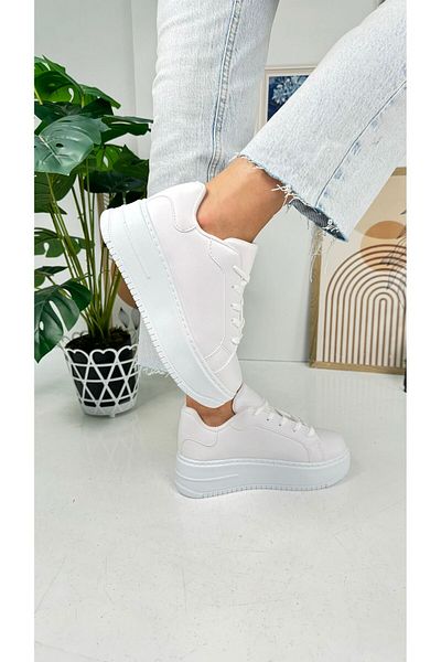 İmerShoes White Sneaker - Casual, Lace-Up, Lightweight and High-Top Sneakers 065