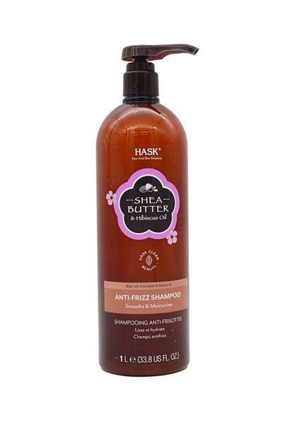 HASK Shea Butter & Hibiscus Anti-Frizz Shampoo 1L