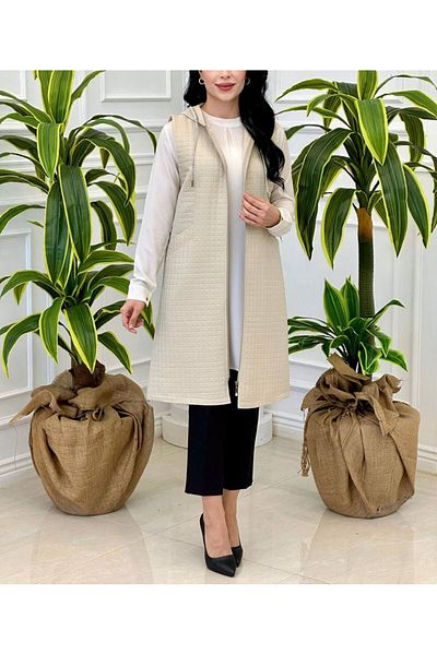 YELDA Hooded Quilted Vest
