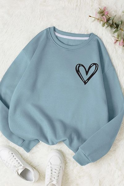 Moda Glo Unisex Van Gogh Printed Crew Neck Cotton Sweatshirt