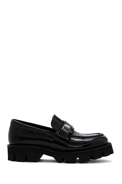 Derimod Black Patent Leather - Thick Sole Casual Women's Loafer 23wfd186116