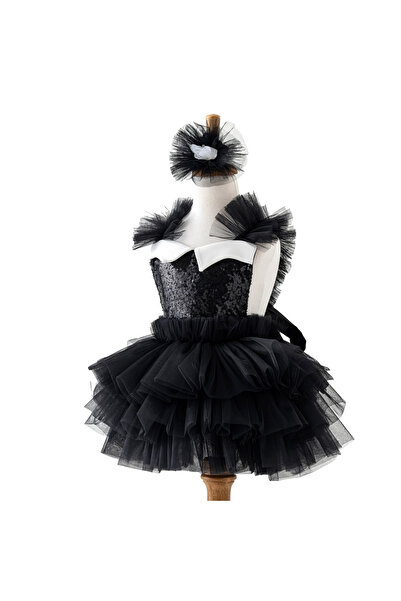 Costumes Club Wednesday Addams Kostümü - Kız Çocuk Cadılar Bayramı, Halloween...