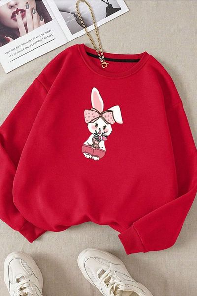 Moda Glo Hanorac din bumbac, unisex, imprimat cu pisici