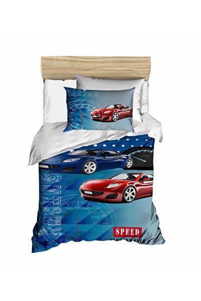 Fabeteks Racing Cars 3D Digital Single Duvet Cover Set