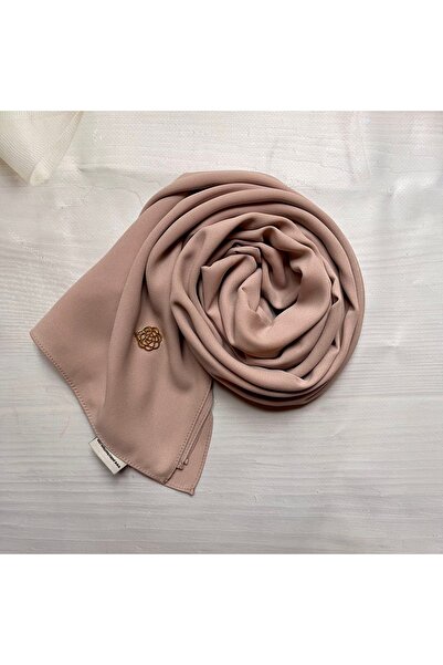 PALMY BOUTIQUE Nude Krep-Şifon Şal