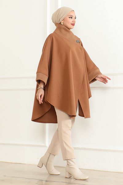 KADEEM Camel Colored Collared Knitwear Pants