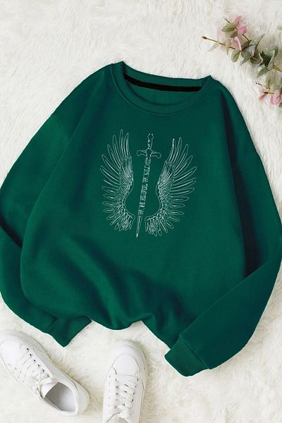 Moda Glo Hanorac unisex din bumbac cu imprimeu Captain