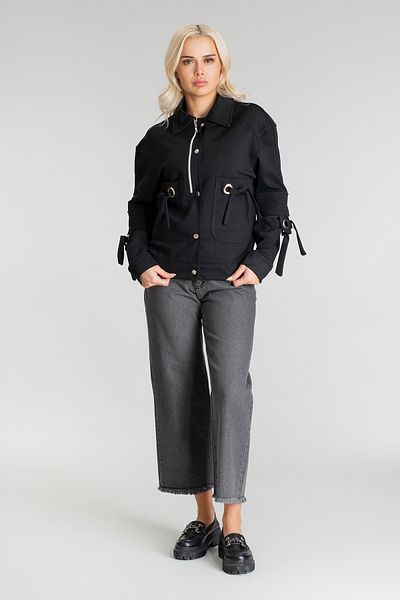 Bold & Young Women's Viscose Polyester Lycra Fabric Jacket with Bird Eye and Zipper Accessory and Snap Pocket