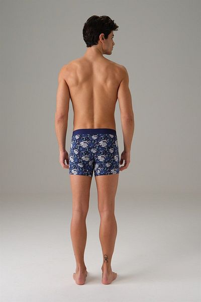 Doreanse Ανδρικό μπλε χριστουγεννιάτικο θέμα Rabbit printed Boxer 1732