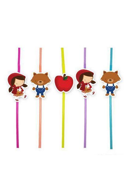 Parti Dükkanım Little Red Riding Hood Artistic Pipette 10 Pieces