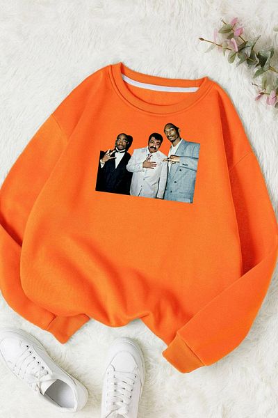 Moda Glo Unisex Μουσουλμανική στάμπα με λαιμόκοψη βαμβακερή φούτερ