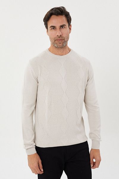 Tony Montana Πλεκτό πουλόβερ με μοτίβο αλυσίδας Regular Fit - T-1292