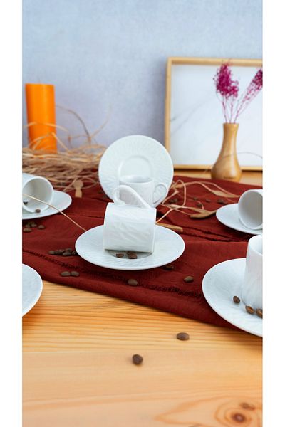 Bambum Lara - Set of 6 Porcelain Coffee Cups Pyra
