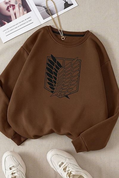 Moda Glo Βαμβακερό φούτερ Unisex Rabbit Printed Crew Neck