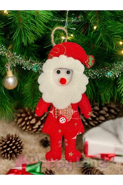 Happyland Christmas Tree Ornament Santa Claus Plush Model Vine Ornament 17cm Christmas Decor