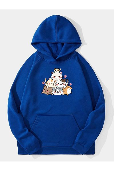 Moda Glo Φούτερ με κουκούλα Unisex Cat