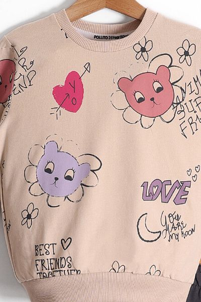 Pollito Σετ φόρμας Girl's Love Printed