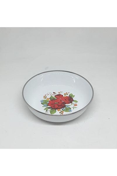Avşar Enamel House 16 cm Enamel Plate Custom Plate