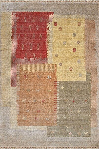 Empera Violin - Aldina Etnik Desenli Saçaklı Halı