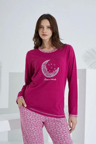 Etoile 98240 Fuchsia Women's Long Sleeve Pajamas Set