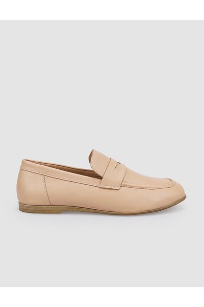 Cabani Loafer de damă 100% piele naturală bej