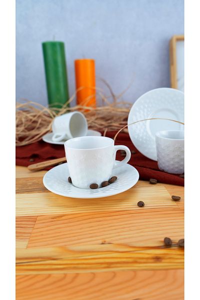 Bambum Lara - Set of 6 Porcelain Coffee Cups Star