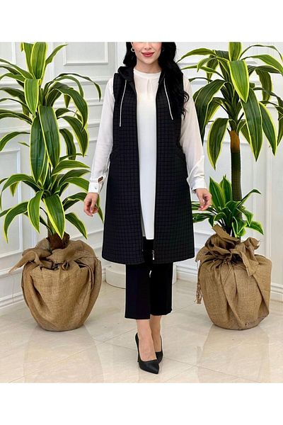 YELDA Hooded Quilted Vest