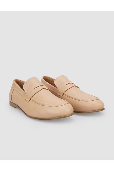 Cabani Loafer de damă 100% piele naturală bej
