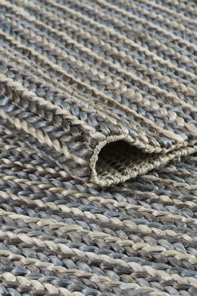 Empera Dulce - Feldgrau Renkli Jüt Hasır Halı