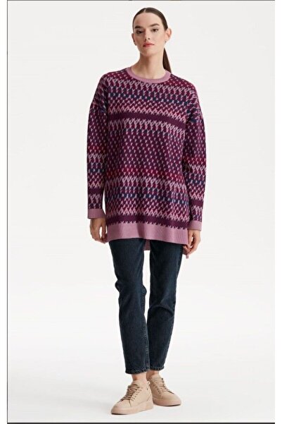 tığstore 21242 ETNİK DESENLİ JAKARLI TRİKO TUNİK QKS TUNİK 2142 #23-10#