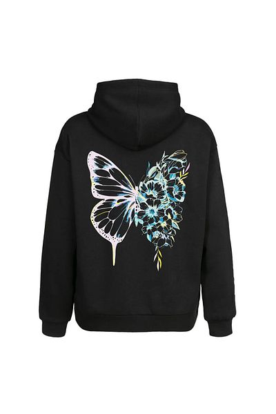 Moda Glo Jackell Unisex Γκρι εμπριμέ φούτερ Προϊόν νέας σεζόν