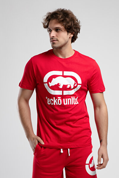 ECKO UNLTD Marc Red Crew Neck Printed Standard Fit Men's Tshirt